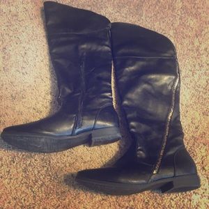 Black over the knee boots